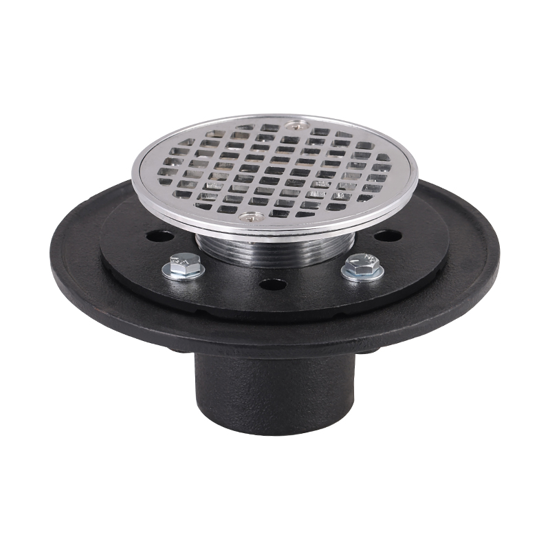 GH-6027 Desagüe de ducha de hierro fundido con colador de latón/bronce/acero inoxidable