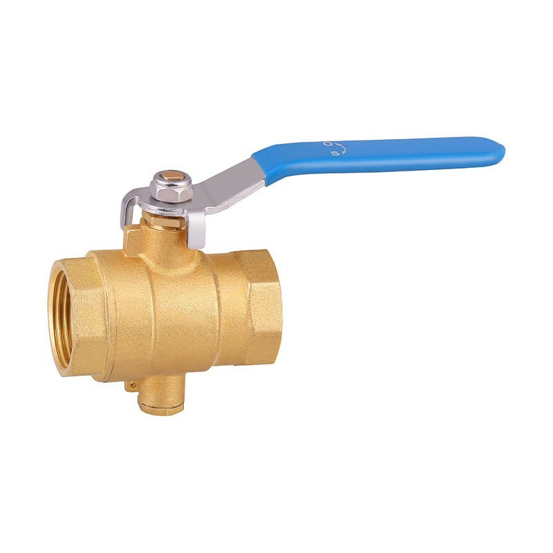 GH-1007 Válvula de bola de latón con medición de temperatura