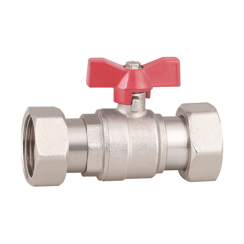 GH-1016 Válvula de bola de latón con doble giro y manija de mariposa