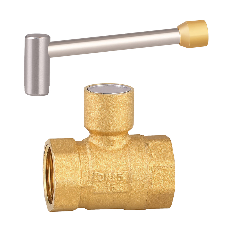 GH-1025 Válvula de bola de latón con cerradura magnética y puerto completo hembra x hembra