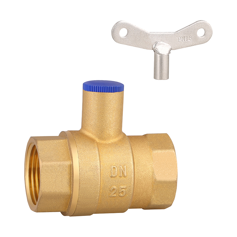 GH-1026 Válvula de bola de latón con cerradura y llave