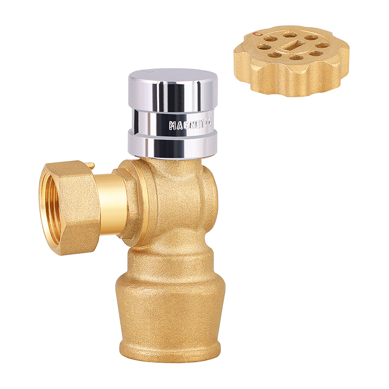 GH-1029 Válvula de bola de latón con manija de aluminio para medidor de agua