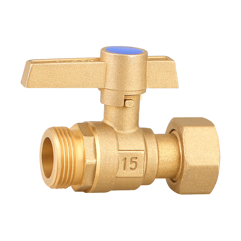 GH-1031 Válvula de bola de latón con cerradura y rosca externa y giro