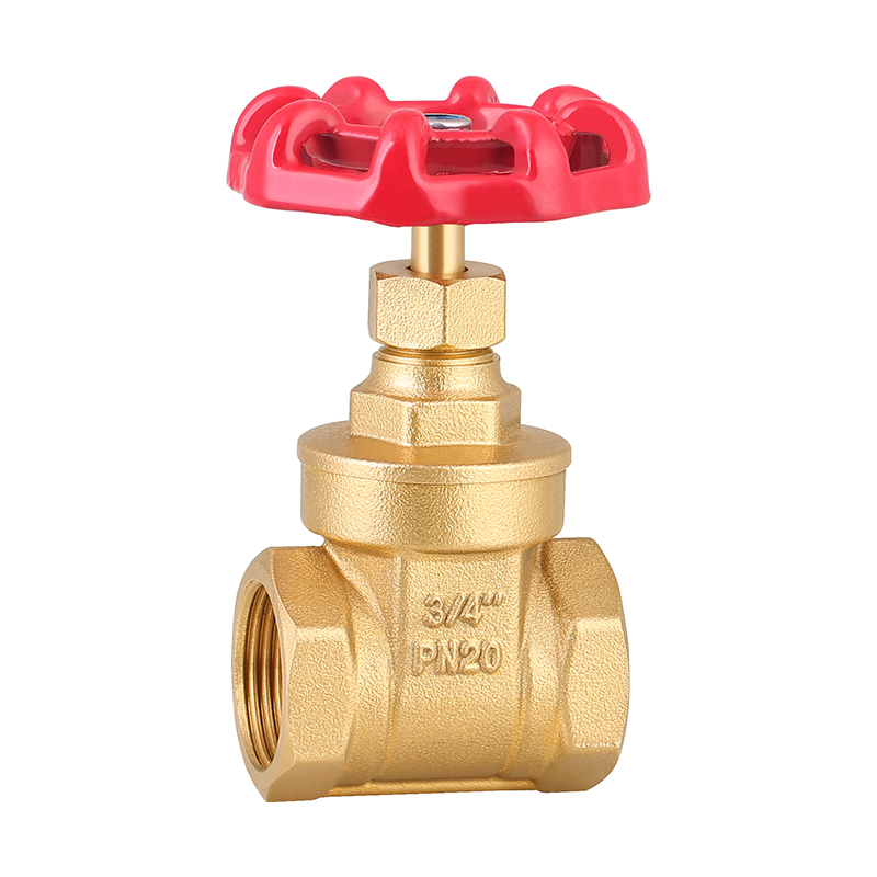 GH-2001 Válvula de compuerta de latón BSP con manija de hierro fundido / rueda de manija de aluminio